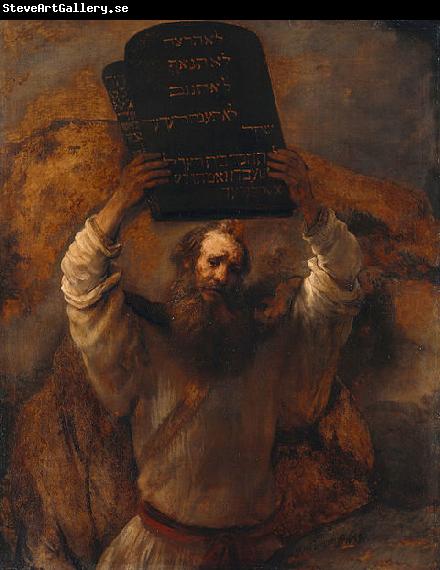 REMBRANDT Harmenszoon van Rijn Moses with the Ten Commandments